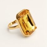 Luxurious Gold - Plated Colorful Gem Rings - Multiple Colors Available Trendy Bands | k002810J - Image 11