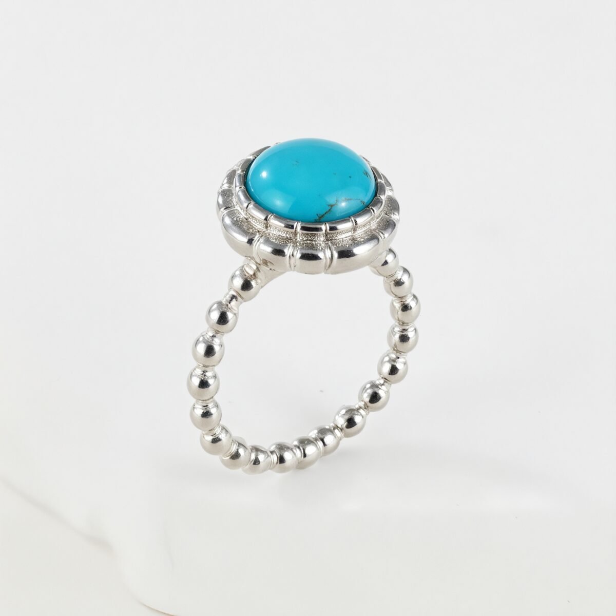 Vintage Round Gemstone Stainless Steel Women's Waterproof Ring丨K0186 - Image 2