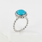 Vintage Round Gemstone Stainless Steel Women's Waterproof Ring丨K0186 - Image 2