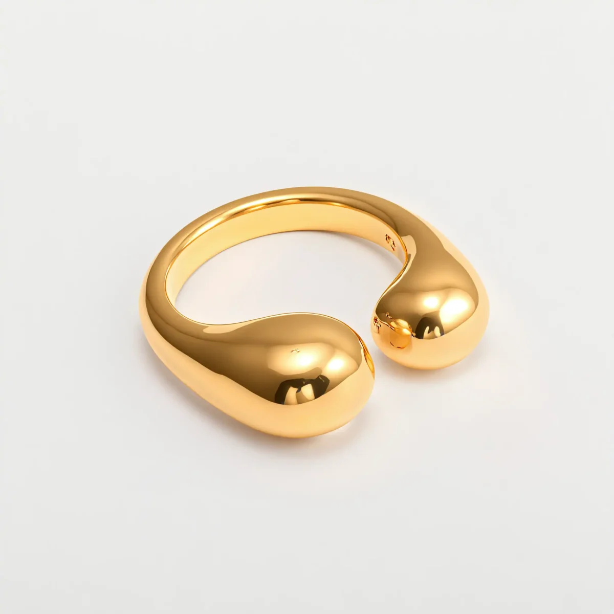 Simple Curved Stainless Steel Ring Women's Ring | G00324 - Image 4