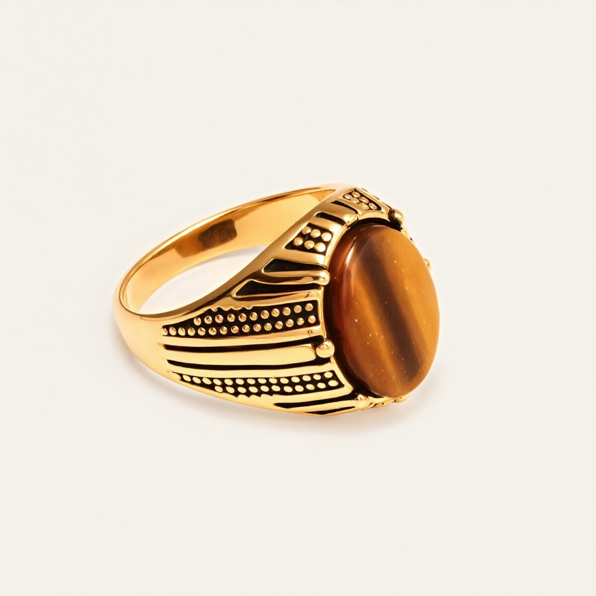 Vintage Style Assorted Stone Stainless Steel Men's Ring丨K00930J - Image 3