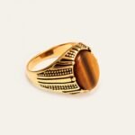 Vintage Style Assorted Stone Stainless Steel Men's Ring丨K00930J - Image 3