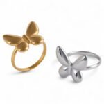 Elegant Stainless Steel Ring with Butterfly Shape for Women | G004046