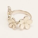 Fresh Flower - Shaped Stainless Steel Ring - Elegant Women's Accessory | N001465G-1 - Image 3