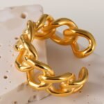 Simple Design Woven Cross Ladies 'stainless Steel Ring丨G00312