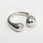 Simple Curved Stainless Steel Ring Women's Ring | G00324 - Image 6