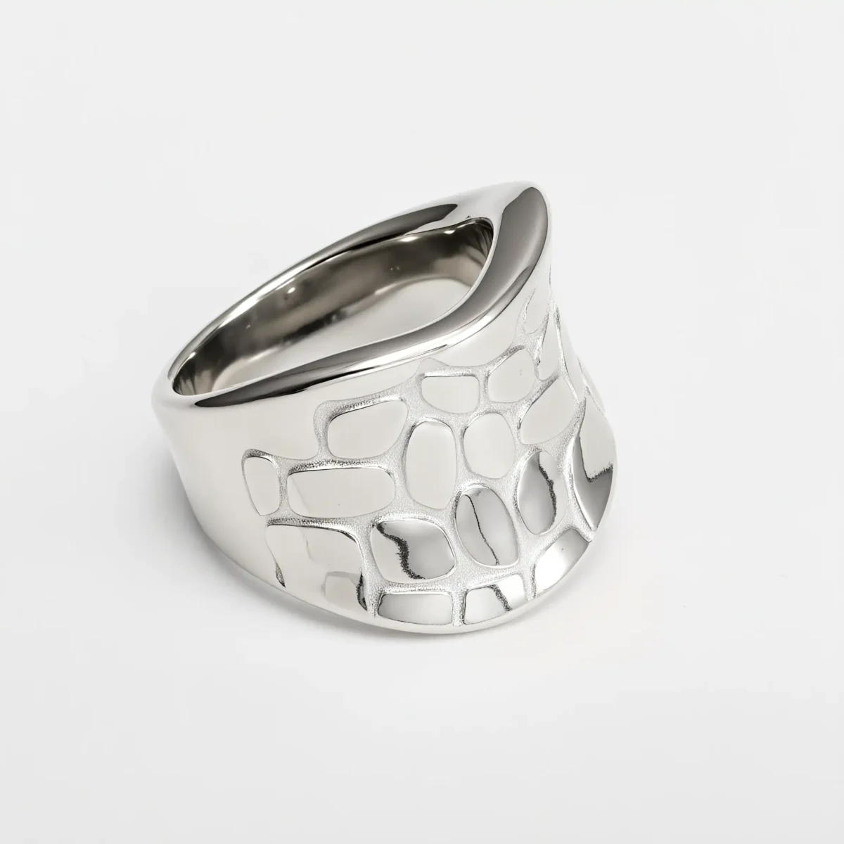 Fashion Irregular Texture Stainless Steel Women's Ring丨ML096 - Image 5