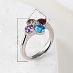 Fashionable Four-Leaf Clover Inlaid With Diamonds And Stainless Steel Women's Ring丨N001263 - Image 5