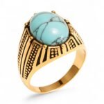 Vintage Style Assorted Stone Stainless Steel Men's Ring丨K00930J - Image 8