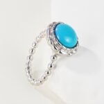 Vintage Round Gemstone Stainless Steel Women's Waterproof Ring丨K0186 - Image 5