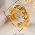Simple Design Woven Cross Ladies 'stainless Steel Ring丨G00312 - Image 3