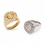 Men's Medusa - styled Diamond - set Stainless Steel Ring | G00810