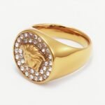 Men's Medusa - styled Diamond - set Stainless Steel Ring | G00810 - Image 4