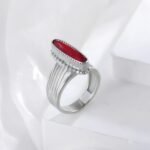 Vintage colored enamel stainless steel women's ring | BL2052 - Image 3