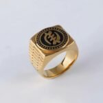 Round Zodiac Pattern Relief Retro Stainless Steel Ring | G003 - Image 3