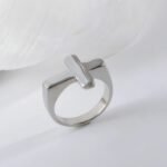 Simple Cross Stainless Steel Ring Unisex Ring | G002608 - Image 5