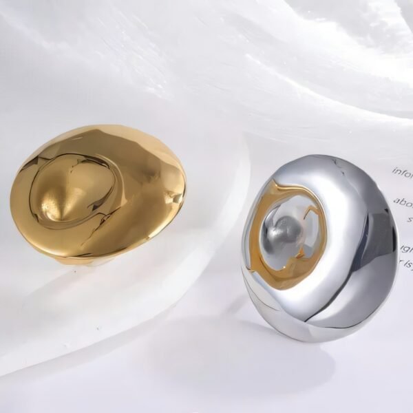 Smooth Round Stainless Steel Ring Fashion Design for Women | G003789