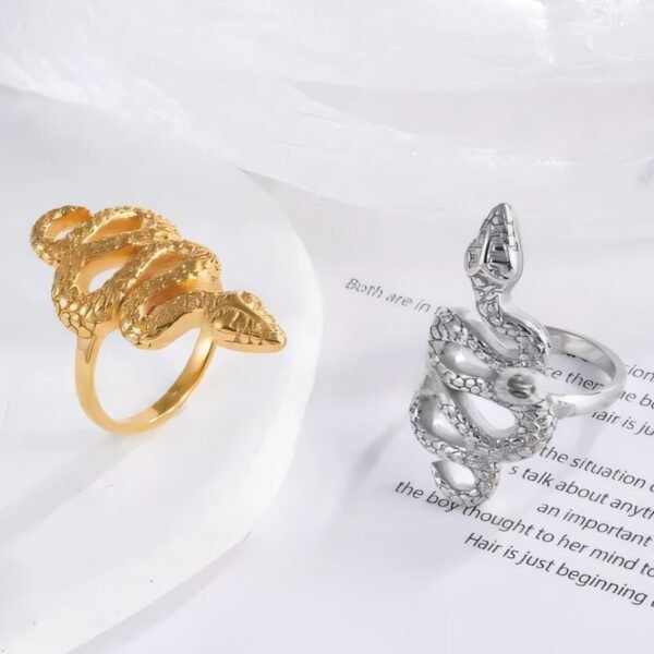 Snake Shaped Retro Punk Ring Trendy Accessories for Women | G002229