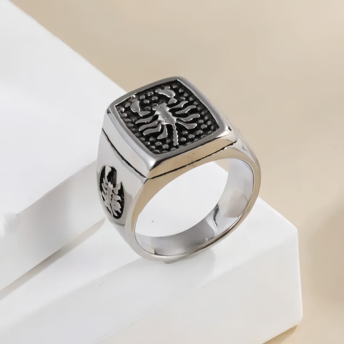 Vintage stainless steel scorpion men's ring | DZ164 - Image 4