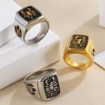 Vintage stainless steel scorpion men's ring | DZ164