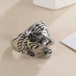 Stainless Steel Tiger Ring for Men Vintage Wild Style Animal Jewelry | DZ66 - Image 5