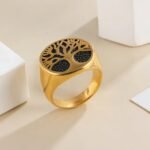 Stainless Steel Tree of Life Ring for Men and Women Vintage Classic Jewelry | A158 - Image 2