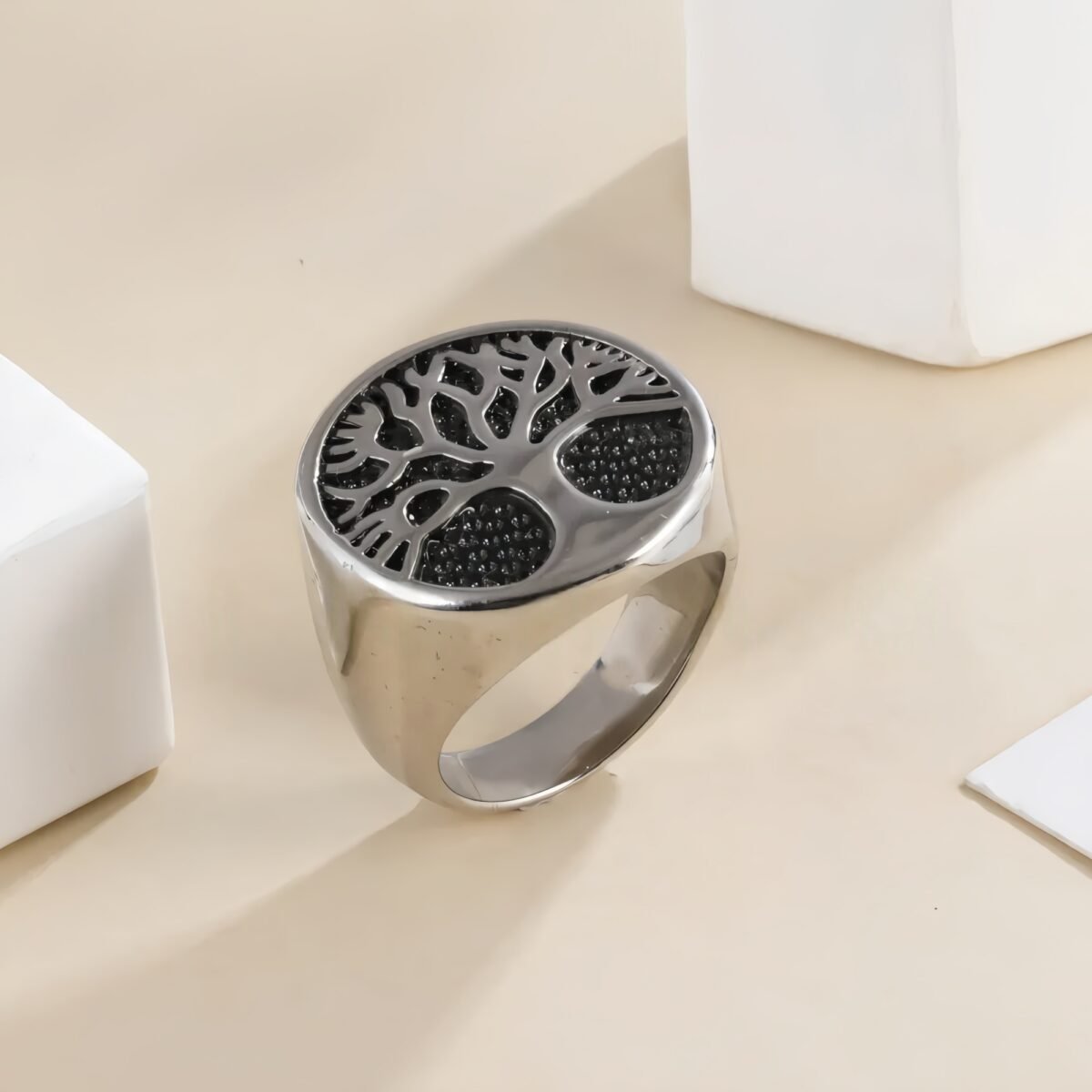Stainless Steel Tree of Life Ring for Men and Women Vintage Classic Jewelry | A158 - Image 4