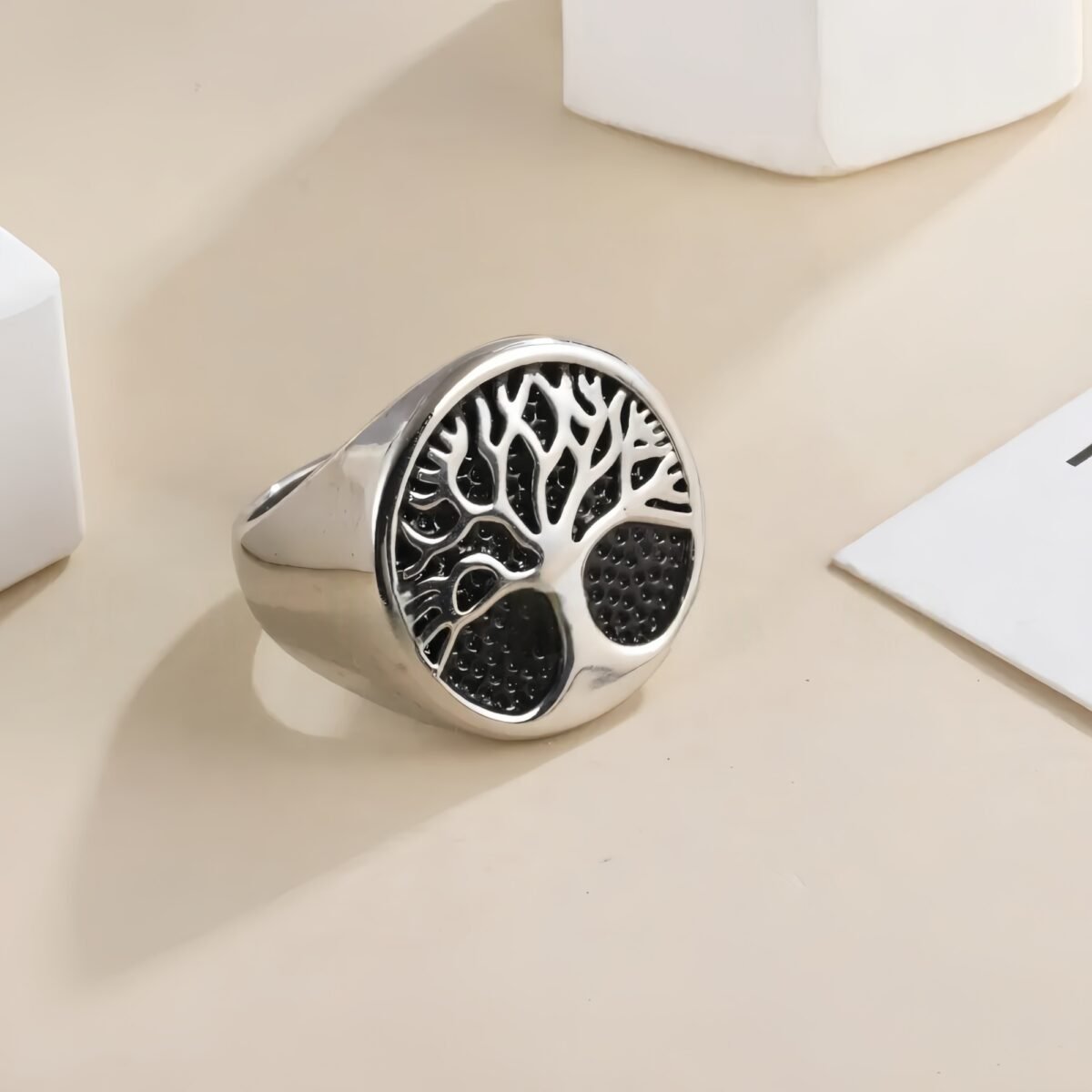 Stainless Steel Tree of Life Ring for Men and Women Vintage Classic Jewelry | A158 - Image 5