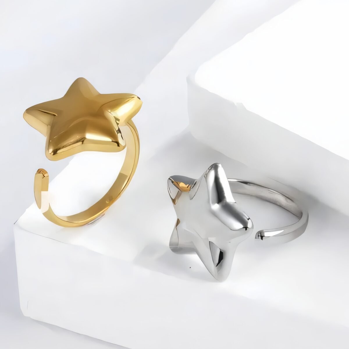 Star-Shaped Minimalist Fashion Stainless Steel Women's Ring | G003876 - Image 1