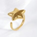 Star-Shaped Minimalist Fashion Stainless Steel Women's Ring | G003876 - Image 2