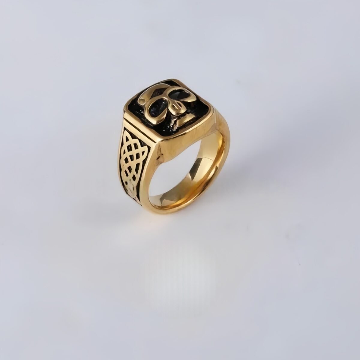 Vintage Celtic Knot Stainless Steel Ring For Men Gold Silver Tone | DZ1132 - Image 3