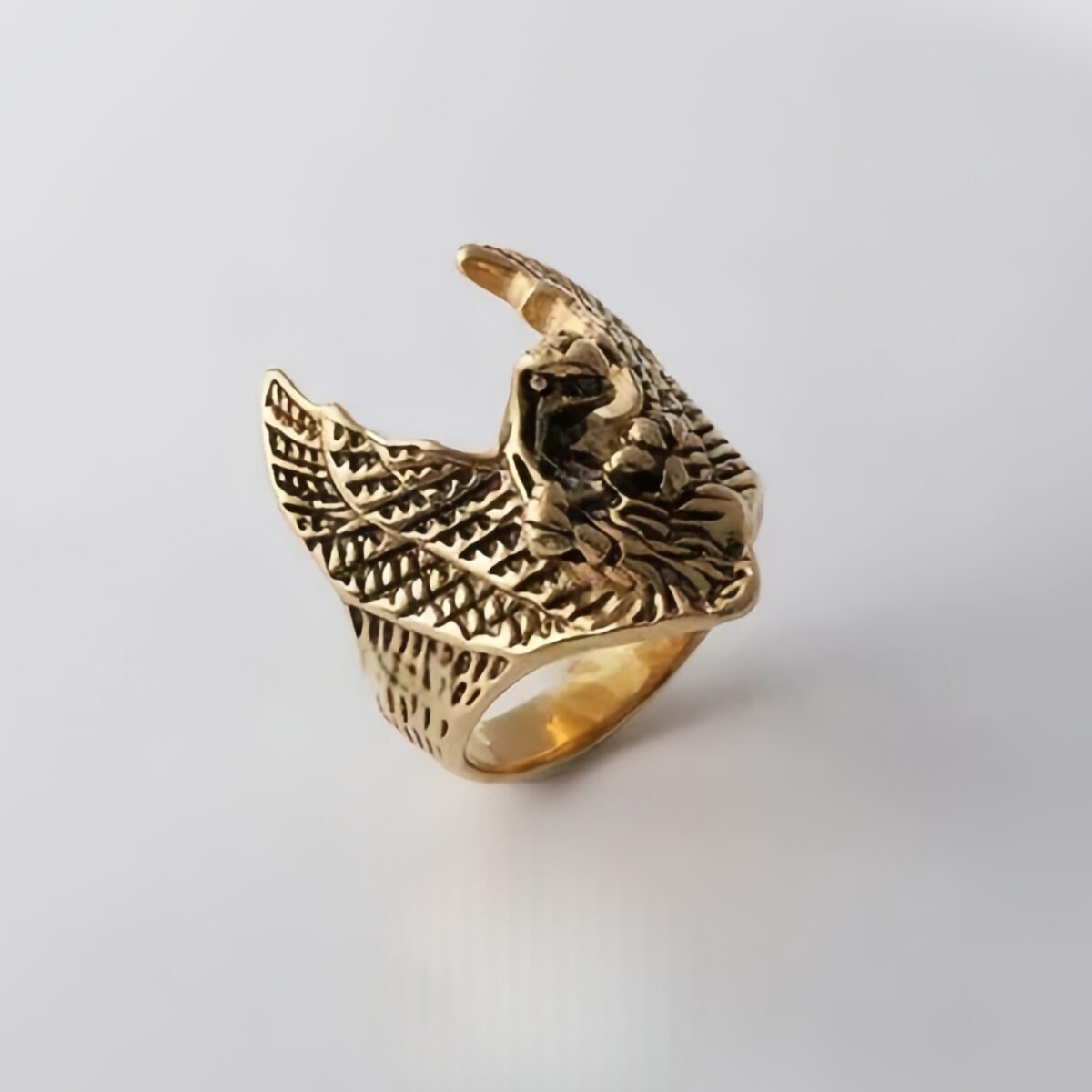 Vintage Eagle Design Ring Stainless Steel Golden and Silver Style for Men | DZ1249 - Image 3