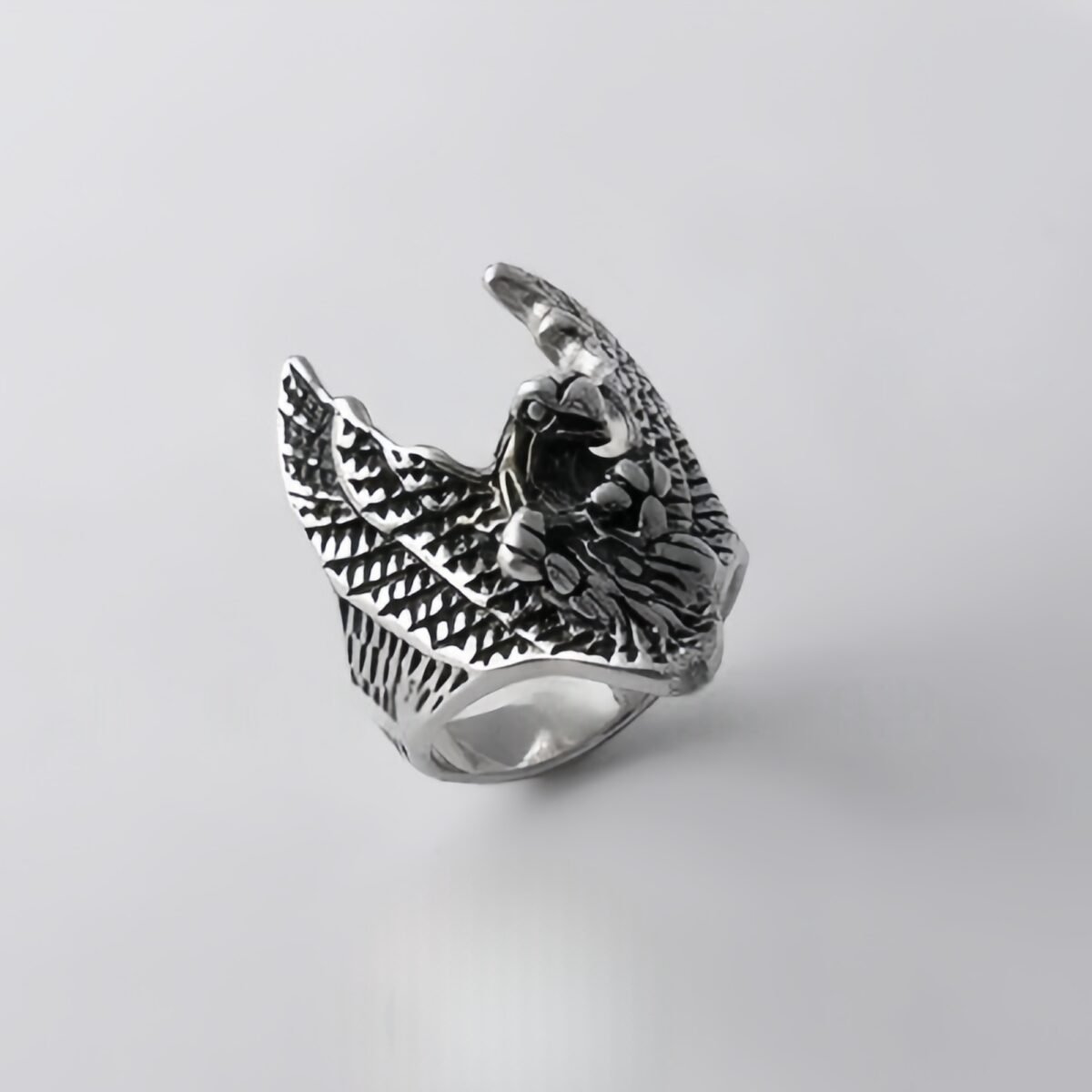 Vintage Eagle Design Ring Stainless Steel Golden and Silver Style for Men | DZ1249 - Image 4