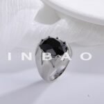 Vintage Gemstone Ring with Gemstone Inlay Stainless Steel Design for Men | K002239 - Image 5