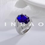 Vintage Gemstone Ring with Gemstone Inlay Stainless Steel Design for Men | K002239 - Image 3