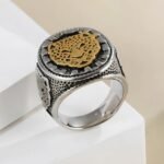 Vintage panther head men's stainless steel ring | G001132 - Image 3