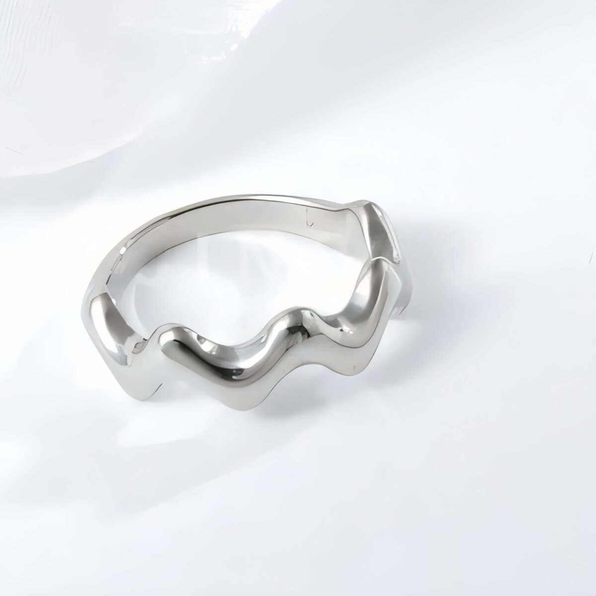 Wave Stainless Steel Ring Classic Fashion for Women | N0098 - Image 5