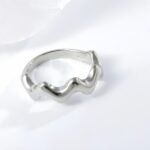 Wave Stainless Steel Ring Classic Fashion for Women | N0098 - Image 5