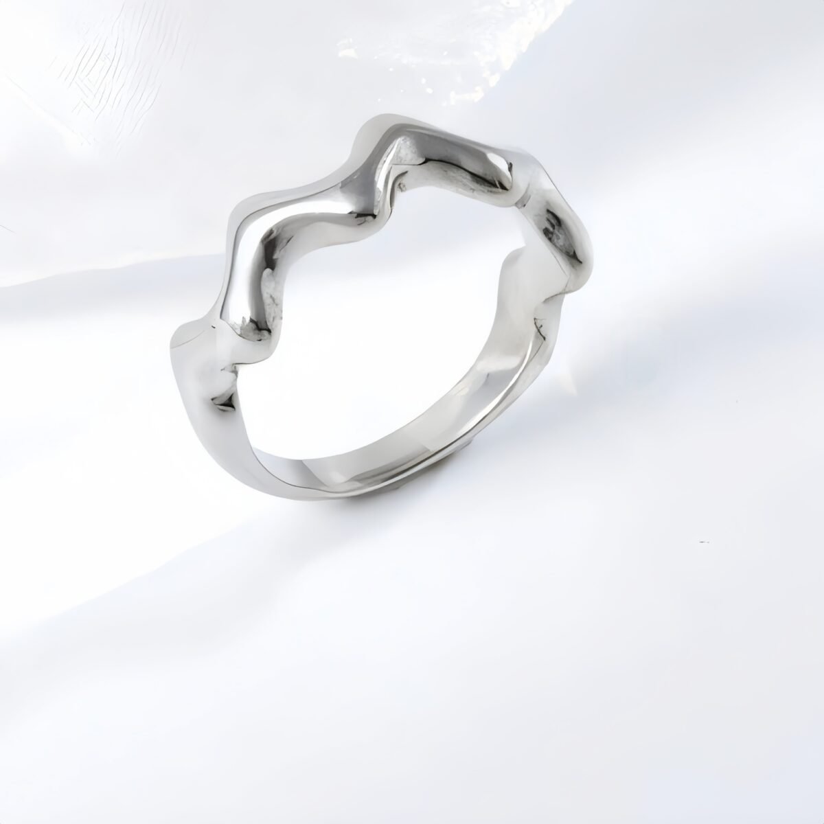 Wave Stainless Steel Ring Classic Fashion for Women | N0098 - Image 4