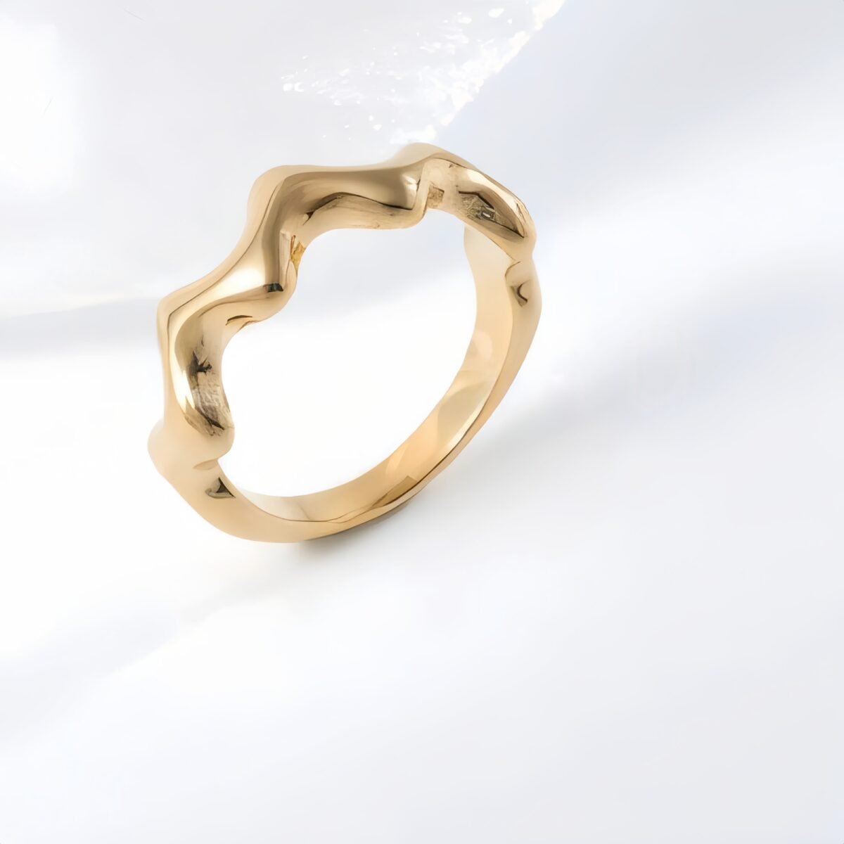 Wave Stainless Steel Ring Classic Fashion for Women | N0098 - Image 2