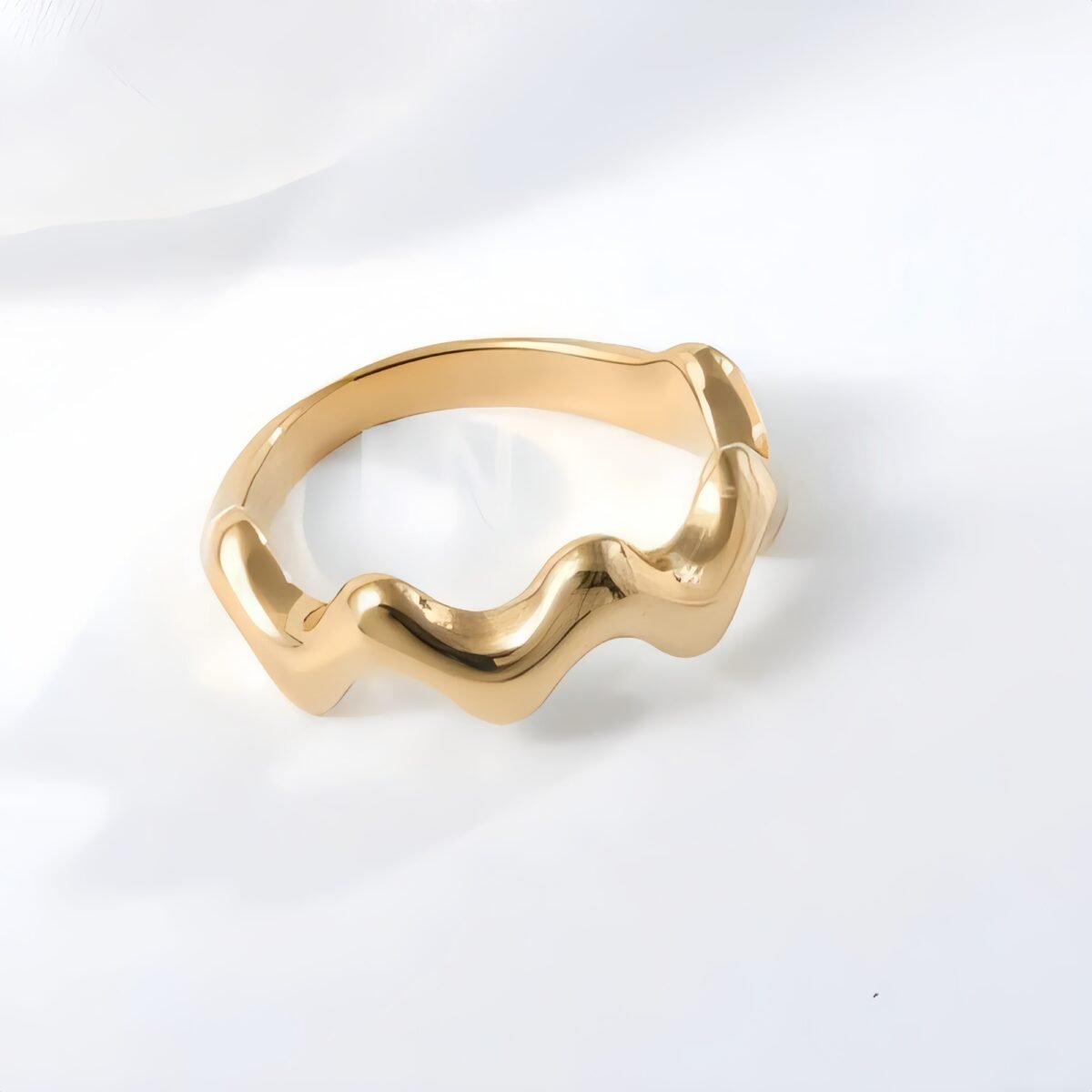 Wave Stainless Steel Ring Classic Fashion for Women | N0098 - Image 3
