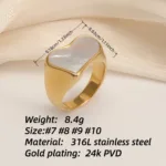 fashionable gold mother of pearl ring eye catching accessory for stylish outfits
